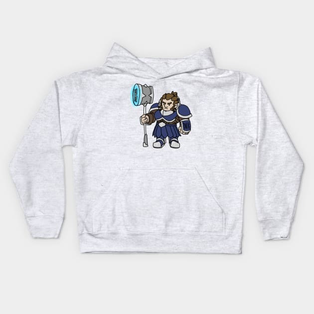 Dwarf Paladin Kids Hoodie by NathanBenich